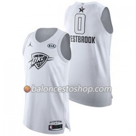 Camiseta Hombre NBA Oklahoma City Thunder Russell Westbrook 0 2018 All-Star Jordan Brand Blanco Swingman